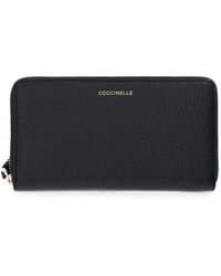 Coccinelle - Grained-Leather Zip-Around Wallet - Lyst