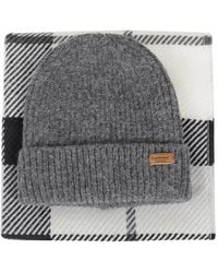 Barbour - Knitted Beanie-scarf Set - Lyst