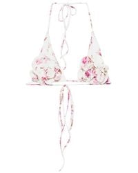Magda Butrym - Floral-Print Bikini Top - Lyst