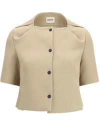 KHAITE - Franc Button Short Sleeve Jacket - Lyst