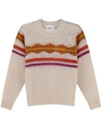 Isabel Marant - Intarsia-Knit Raglan-Sleeve Sweater - Lyst