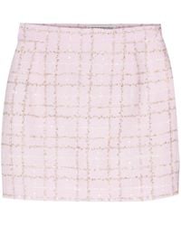 Alessandra Rich - Mini-Rok Met Pailletten - Lyst