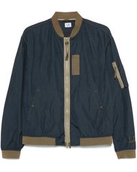 C.P. Company - Logo-Embroidered Bomber Jacket - Lyst