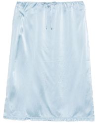 Prada - Jupe En Satin À Effet Usé - Lyst