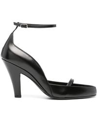 The Row - 90Mm Cut-Out Leather Pumps - Lyst