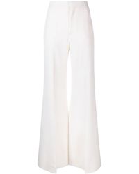 Chloé - High-Waisted Flared-Leg Trousers - Lyst