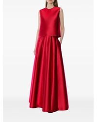 Alberta Ferretti - Pleated Maxi Skirt - Lyst