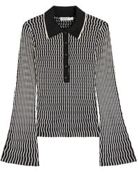 Jonathan Simkhai - Collen Knitted Polo Top - Lyst