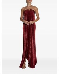L'idée - Tie Strapless Pleated Maxi Dress - Lyst