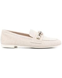Casadei - Crystal-Embellished Loafers - Lyst