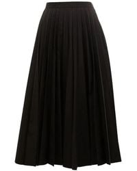 Junya Watanabe - Wool Midi Pleated Skirt - Lyst
