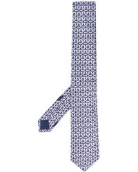 Ferragamo Corbata Gancini - Azul