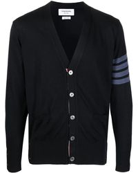 Thom Browne - Cárdigan con motivo 4-Bar y cuello en V - Lyst