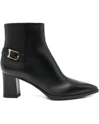 Santoni - Spitze Stiefel mit Schnallendetail 70mm - Lyst