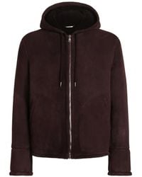 Dolce & Gabbana - Suede Shearling Jacket - Lyst