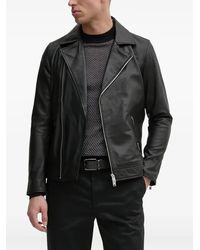 Liu Jo - Asymmetrical Zip Leather Jacket - Lyst