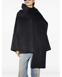 Liviana Conti - Scarf-Detail Concealed-Fastening Coat - Lyst