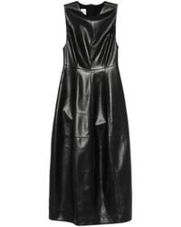 Nanushka - Crew-Neck Fluted-Hem Midi Dress - Lyst