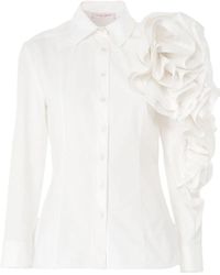 Carolina Herrera - Chemise À Appliqué Floral - Lyst