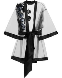 Carine Gilson - Embroidered Short-Sleeves Robe - Lyst