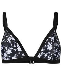 Duskii - Floral-print Triangle Bikini Top - Lyst