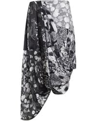 Maison Margiela - Jupe Drapée À Fleurs - Lyst