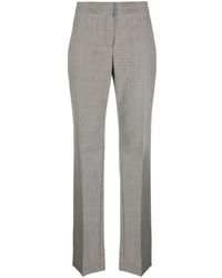 Alexander McQueen - Houndstooth-pattern High-waisted Trousers - Lyst