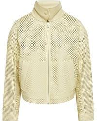 Ferragamo - Perforated Leather Jacket - Lyst
