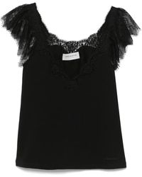 ERMANNO FIRENZE - Top Mit Spitzenborte - Lyst