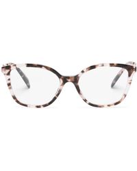 Prada - Tortoiseshell Cat-Eye Glasses - Lyst