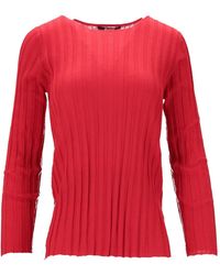 LA ROSE - Ribbed Girocollo Top - Lyst