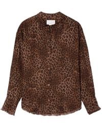 MC2 Saint Barth - Cristal Leopard-Print Fringed-Edge Shirt - Lyst