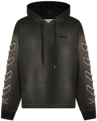 Off-White c/o Virgil Abloh - Diagonals Frayed Hoodie - Lyst