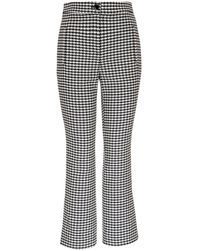 Veronica Beard - Arte Houndstooth-pattern Flared Trousers - Lyst