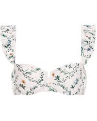 Agua Bendita - Kiwi Brisa Ruffled Bikini Top - Lyst