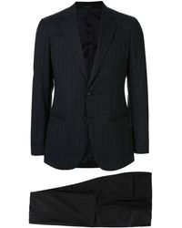 Giorgio Armani Two-piece Pinstripe Formal Suit - Blue