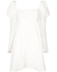 Macgraw - Puff-Shoulder Flared Dress - Lyst