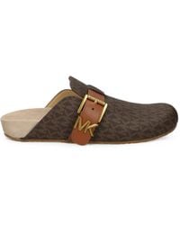 MICHAEL Michael Kors - Monogram-Pattern Buckle-Fastening Mules - Lyst