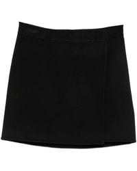 Semicouture - Wrap Wool Mini Skirt - Lyst