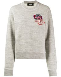 DSquared² - Embroidered Logo Sweatshirt - Lyst