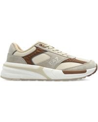 EA7 - Logo-Embellished Lace-Up Sneakers - Lyst