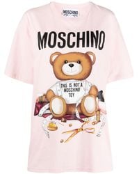 Moschino - Cotton T-shirt With Teddy Bear Print - Lyst