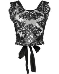 Maurizio Braschi - Lace Tie-Back Top - Lyst