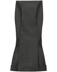 Prada - Mouliné Wool Midi Skirt - Lyst