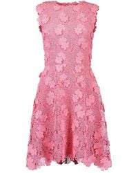 Monique Lhuillier - Floral-Lace Dress - Lyst