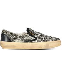 Golden Goose - Leopard-Print Slip-On Sneakers - Lyst