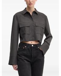 HUGO - Camicia Crop A Righe - Lyst