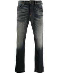 DIESEL Denim Buster Regular Slim Tapered Fit Jeans In 084as Mid Wash in Blue for Men - Lyst