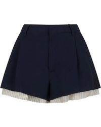Marni - Layered Pleated Shorts - Lyst