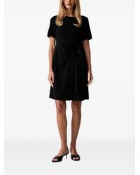 DKNY - Pleated Buckle-Detail Mini Dress - Lyst